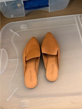 Madewell Women's Tan Pointed Leather Slip-On Mules